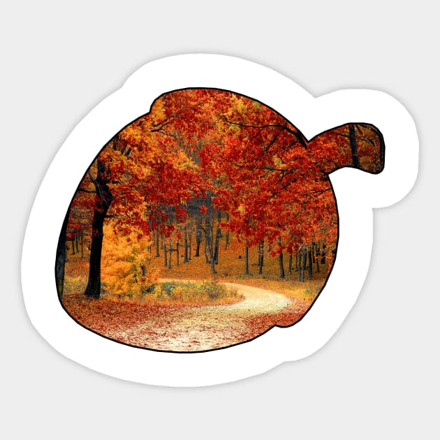 Acorn Outline (Autumn) Sticker by gorff